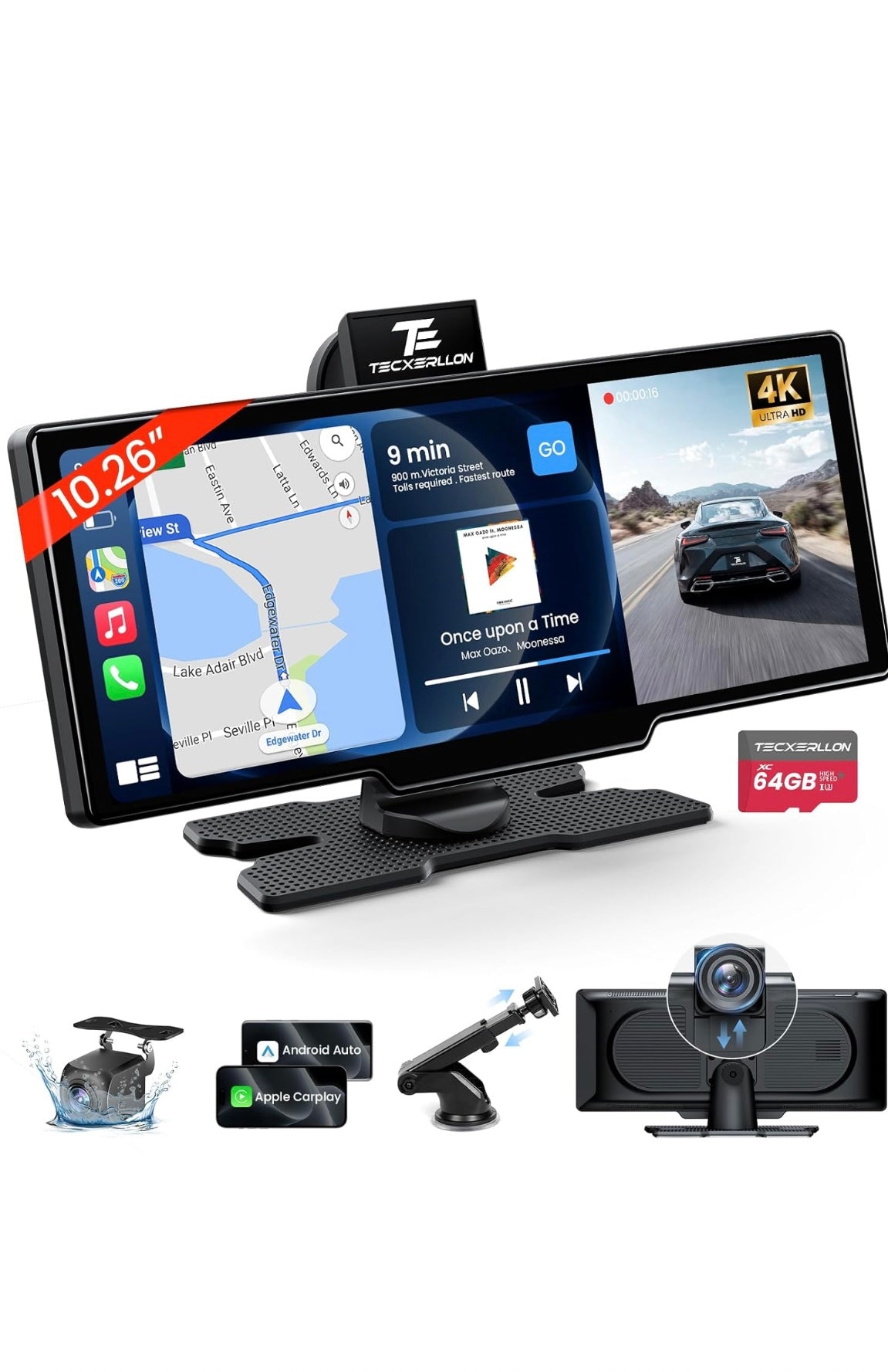 DriveScreen Pro - 4K Dashcam & CarPlay Display